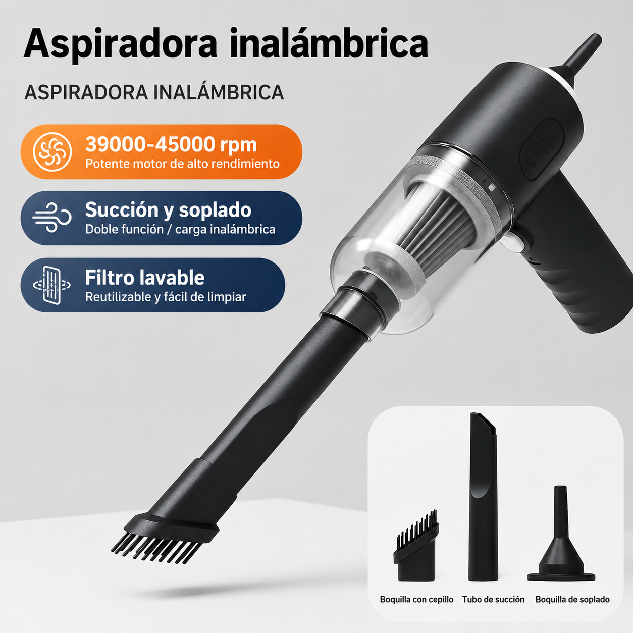 Aspiradora Portátil para Coche/Hogar