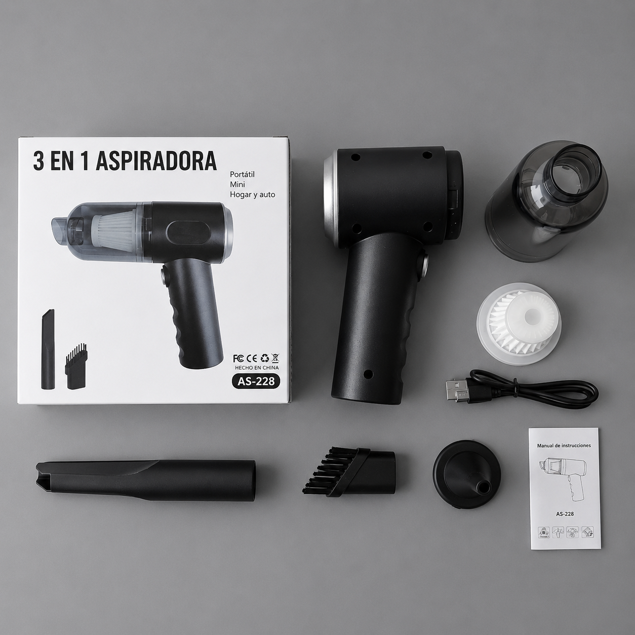 Aspiradora Portátil para Coche/Hogar